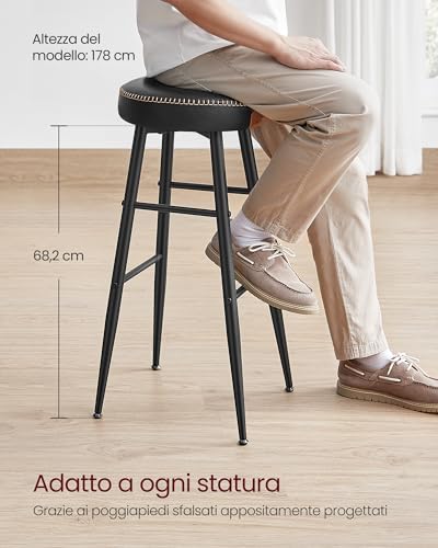 VASAGLE Collezione ECHO Sgabelli Cucina, Set da 2
