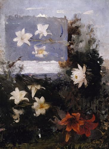 Tableau impressions d'art mural de fleurs par Abbott Handerson Thayer 60x90cm vintage