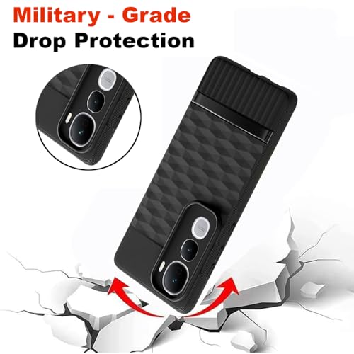 Image of Shockproof Case for Vivo Y400 5G / Y400 4G | Full Camera Protection | TPU Flexible Back Cover for Vivo Y400 5G / Y400 4G (Matte Black)