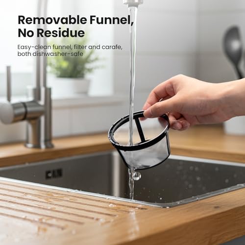 Image of Kismile 5 Cup Coffee Maker, 0.75L Small Drip Coffee Machine with Anti-Drip Design, Dry Burn Protection, Removable Filter Funnel, Easy Mechanical Switch, Black