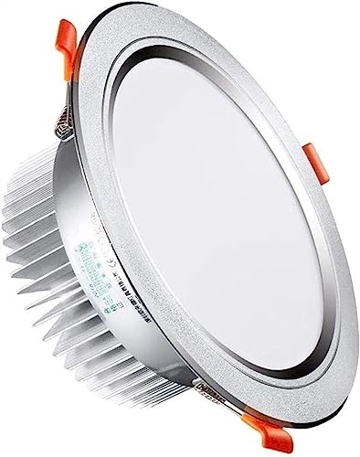 SSDDLZEQ Iluminación Luz de techo empotrada resistente Panel de luz LED delgado Luces descendentes de aluminio IP44 Focos de baño AC 110-240V Clasificación contra incendios(Warm Light-3000k)