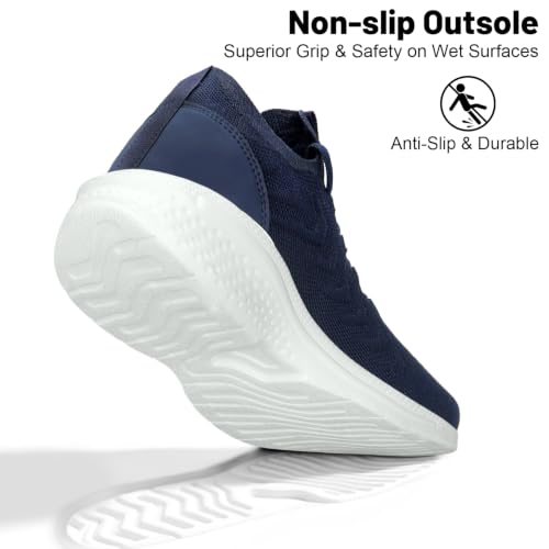 Image of Pujcs Womens Walking Running Shoes Slip-on Breathable Mesh Tennis Sneakers | Lightweight Non-Slip Shoes-Cushioned Athletic Sneakers for Gym Hiking Workout Casual Work