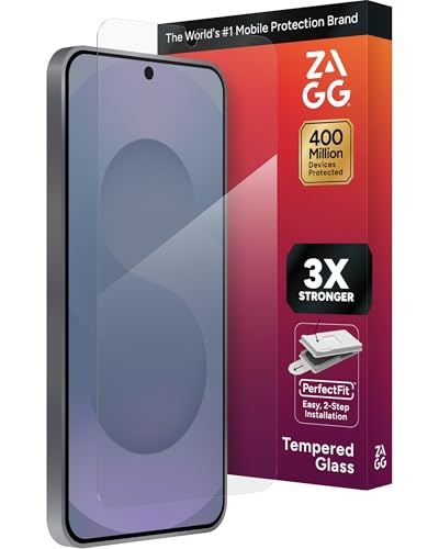 Image of ZAGG Glass+ Samsung Galaxy S25 FE Screen Protector - Extreme Impact & Shatter Protection, Scratch-Resistant, Smudge-Resistant, Fingerprint Scanner Compatible, InvisibleShield, Easy Installation
