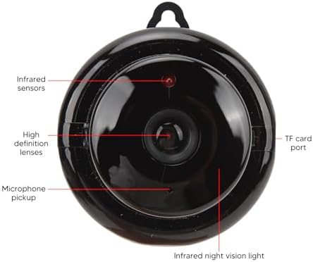 Diagram of the Dioche Smart Camera showing infrared sensors, high definition lenses, microphone pickup, TF card port, and infrared night vision light