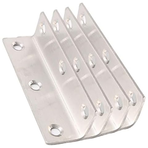 sourcing map 80x20mm Metal Angle Brackets Cover