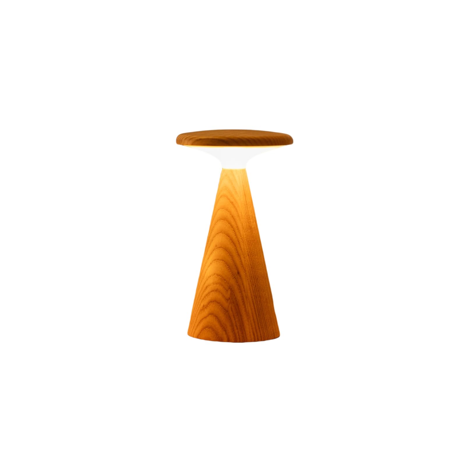 Gingko Design Sylva Table Lamp Mini – White Ash | Compact Wooden Lamp with Natural Finish | Modern Minimalist Lighting for Bedside, Shelf, or Desk