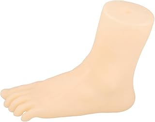 Menolana Foot Model, Women Mannequin Foot Display, Simulation Ankle Bracelet Shoes Sock Display for Shoes Socks Toe Rings Chains , Left Style B