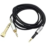UTTASU Cavo audio connettore placcato oro 2 m nylon per HD6 HD7 HD8 HD598 HD599