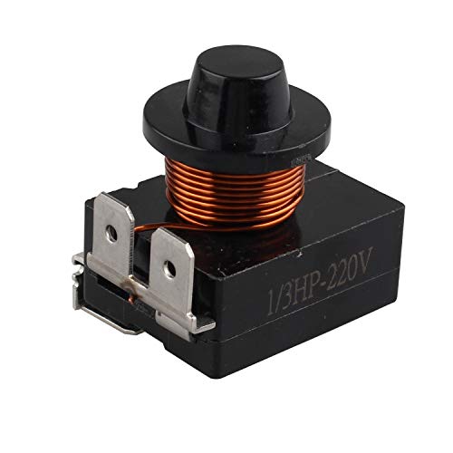 Futheda 220V Refrigerator PTC Starter Relay Plastic Housing 3 Pin 250W Compressor Relay Starter Refrigerator Parts for Refrigerator (Black)