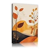北欧抽象キャンバスウォールアート写真ミニマリストの家の装飾秋の葉キャンバスプリントリビングルーム寝室オフィスの壁の装飾30x42cmインナーフレーム