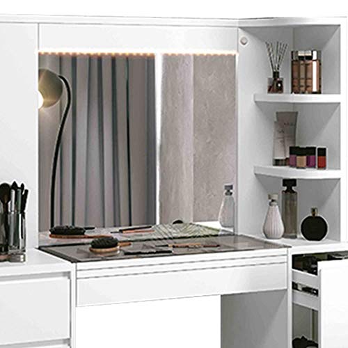 Penteadeira com Fita de Led Alice Branco