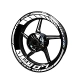 for Y&AMAHA for MT07 MT-07 2019 2020 2021 2022 2023 Motorcycle Reflective Wheel Stickers Hub Decal Rim Stripe(4)