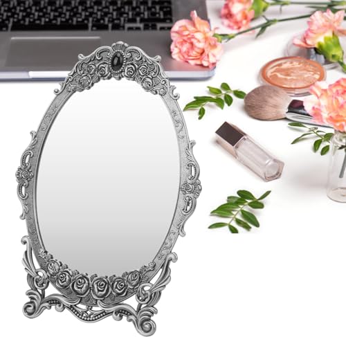 Espejo para maquillaje retro ovalado TOPINCN miniatura 6