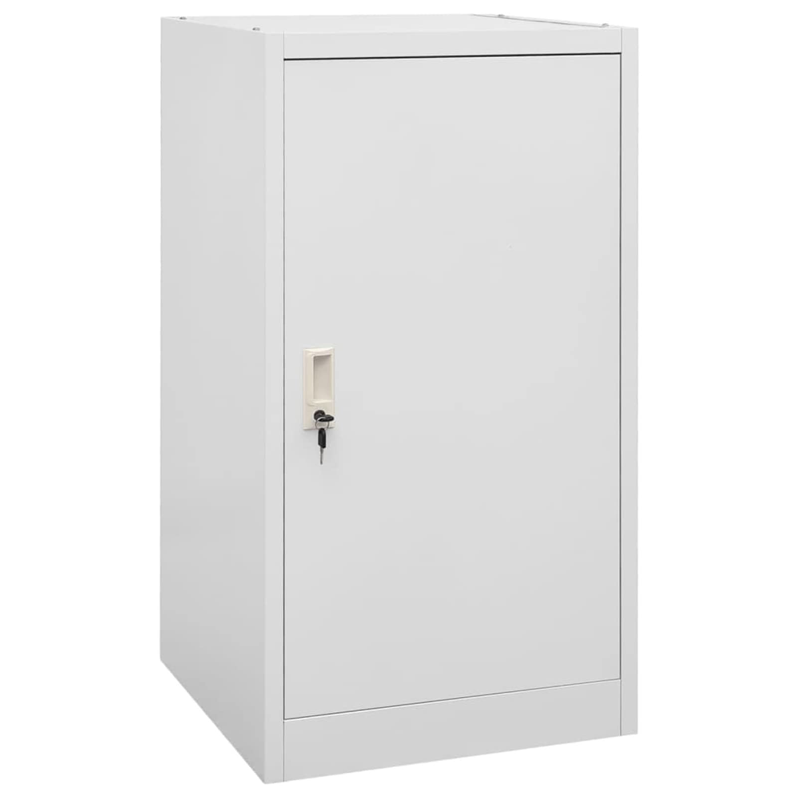 Gecheer Saddle Cabinet Steel Storage Cupboard Saddle Locker Storage Tack Cabinet Light Grey 53x53x105 cm Steel