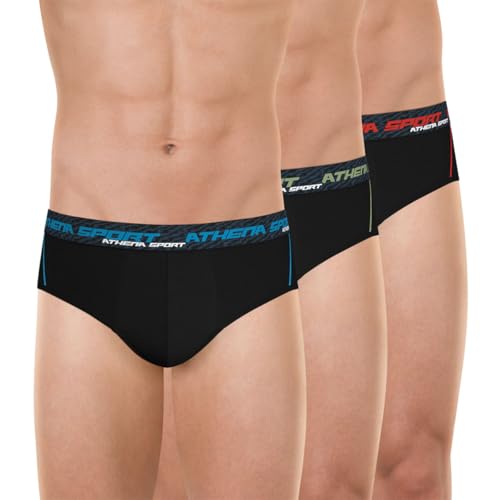 Athena - Lot de 3 Slips Homme Sport Training Dry - Microfibre Ultra Extensible Respirante, Séchage Rapide - Label Oeko-TEX® Standard 100