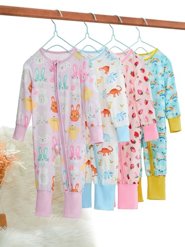 Haloumoning Baby Girl Clothes Newborn Zipper Long Sleeve Romper Jumpsuit One Piece Outfits Footies thumb #1