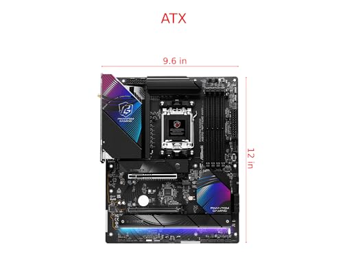 Image of ASRock Phantom Gaming X870 Riptide WiFi 7 AMD Ryzen Socket AM5 ATX Motherboard DDR5 DIMMs 8000 MHz 256 GB USB4 M.2 SATA3 6.0 Gb /s