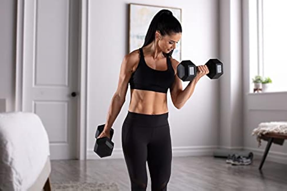 Weider Rubber Hex Dumbbell