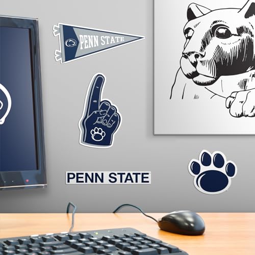 Image of Penn State University 10ct Vinyl Sticker Pack - Large Waterproof Nittany Lions, Paw Print, Helmet & Mascot Decals for Laptops, Water Bottles, Tablets, Scrapbooks, Vehicles & More