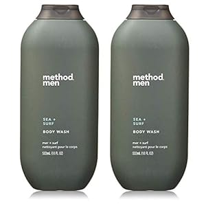 Method Men Body Wash Sea and Surf, 18 Fl Oz (Pack of 2)