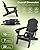GREENVINES Folding-Adirondack-Chairs-Set-of-2 | HDPE Plastic | Fire Pit Chair | All Weather | Cup Holder | Black | for Deck Backyard Patio Outdoor Garden