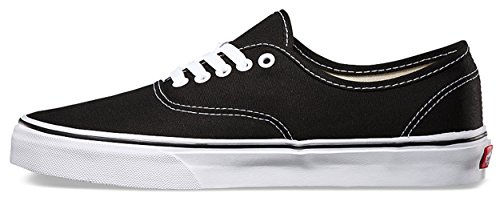 Vans Unisex Authentic Black Canvas VN000EE3BLK Mens 12, Womens 13.5