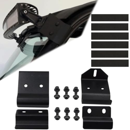 Image of 50'' Curved Straight LED Light Bar Upper Windshield Pro-fit Cage Mounting Brackets for Polaris Ranger 500 570 XP 900 XP1000 Models, No Need Drilling (Light Bars-2)