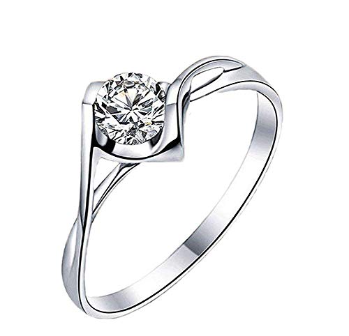 Women Ring White Heart Crystal Ring Diamond Rings Wedding Jewelry For Lady Birthday Gift 1Pcs, Nice Design