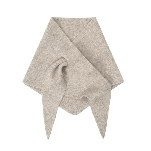 WKZSXXMJ Triangel-Schals aus Kaschmir für Damen Leichter, Warmer Reise-Poncho-Umhang Strickjacken-Schals für Frühling, Herbst und Winter(Khaki)