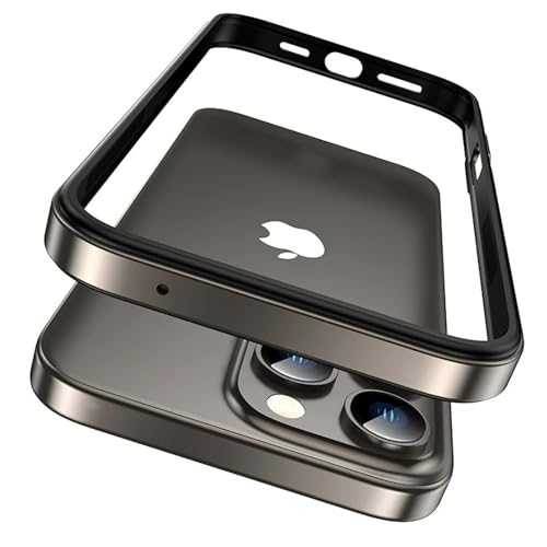Funda iPhone 16 Plus resistente a arañazos con marco de aluminio ultrafina y tacto suave titanio
