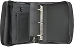Five Star Zipper Binder, 2-Inch Capacity, 3 D-Rings, Exterior Zippered Pockets, Interior Mesh Pouch, Easy Grip Spine, Black Cover (66352)