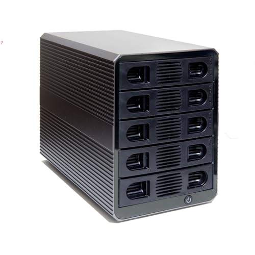 Image of 5 Bay USB 3.2 Type-C 10Gbps Daisy-Chain Hard Drive Enclosure DAS, Support 120TB (5X 24TB) 2.5 inch & 3.5 inch SATA HDD /SSD