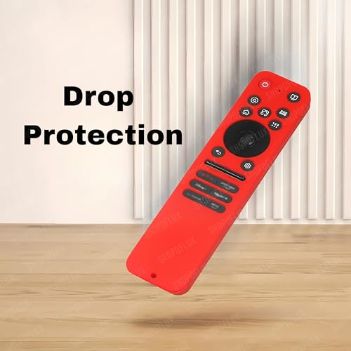 Image of Silicone Tv Remote Cover Compatible with LG Smart TV Remote LG MR25GA Full Wrap Protective Case with Lanyard [Remote NOT Included] (RED)