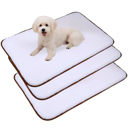 Kit 3 Tapetes Higiênicos para Cães Tam GG - 200 lavagens cada peça 80x60cm Branco