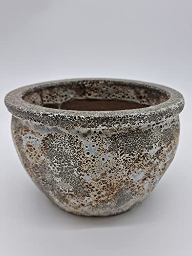 Teramico Bavaria Pot de fleurs, en grès, gris-blanc (Lava), disponible de 20 à 40 cm, résistant au froid, 20 cm, gris (Lava Earth) Cover