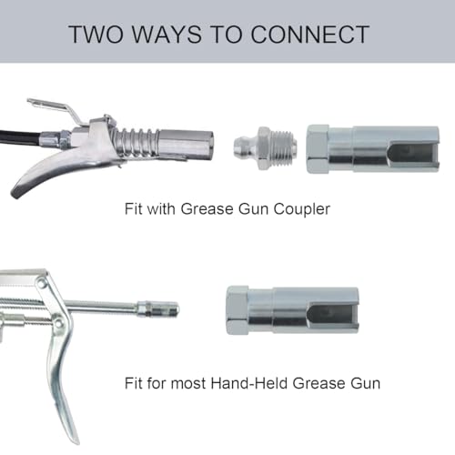 Image of 90 Degree Grease Coupler, CLAHJQX Grease Gun Adapter Connector Push on Slotted Right Angle with 1 /8 inch NPT Threads Fittings