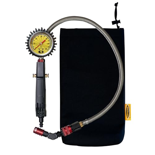 Tire Inflator Gauge Tool - 60 psi Analog Modular Ventoso - Trooper RED