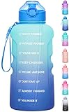 MEITAGIE Water Bottle, Large 128oz Motivational Sports Water Bottle With Time Marker & Removable...