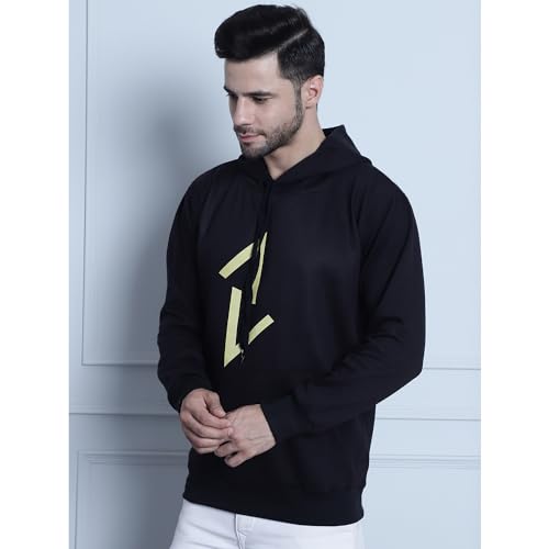 Image of Mack Jonney Printed Hooded Cotton Fleece Hoodie for Men-MACK32358