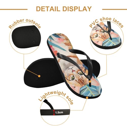 Cute Cat Flip Flop Beach Summer Casual Sandal for Women & Men Shower Shoes 208574432