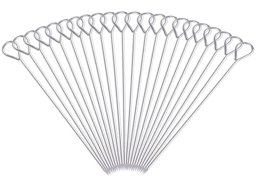 50 agujas para enrutador de acero inoxidable, 15 cm, aguja de carne con ojal y brochetas para shish kebab, disfrute de los aficionados a la carne y vegetarianos, los pinchos de carne reemplazan