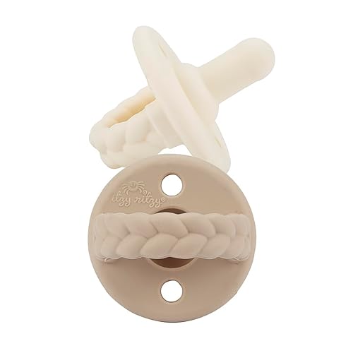 Miniatura 8 de Itzy Ritzy Chupetes de silicona para edades de 6 a 18 meses. Los chupetes Itzy cuentan con mango plegable y dos agujeros de aire para mayor