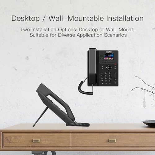 Teléfono IP Empresarial EAGATON T62P VoIP 4 Líneas 2.4'' miniatura 7