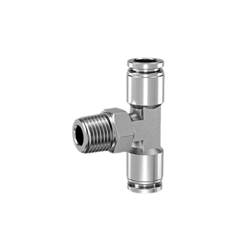 ezqnirk 1PCS 304 Stainless Steel Pneumatic Hose Fitting Air Tube Connector BSP Quick Release Pipe Fittings,PB,6-01 (6mm-1/8)
