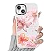 Yoedge Blumen Handyhülle für iPhone 14/iPhone 13 Hülle, Aesthetic Hibiskus Bunt Sommer Muster Niedlich Orchideen Design Mädchen Schutzhülle, Transparent Silikon Case Cover für iPhone13 6,1",Lilien