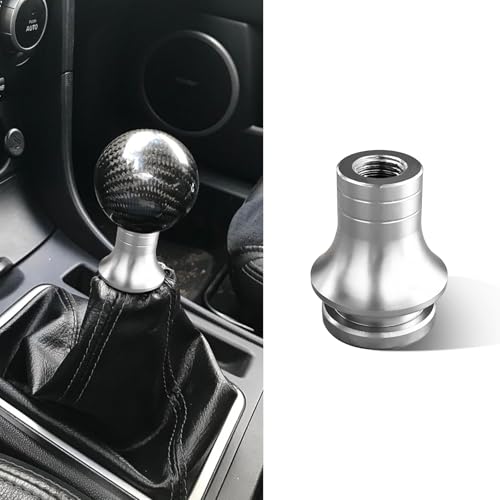 QZTYTY M12 x 1.25 Car Gear Shift Knob Adapter, Car Shift Knob Boot Retainer, Shift Knob Boot Retainer Adapter, Car Accessories Gear Shift Lever Adapters for Manual Gear Shifter Lever (Silver)