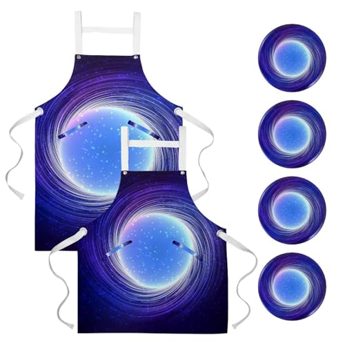 Tablier de cuisine lot de 2 pour la pâtisserie et le nettoyage de la maison