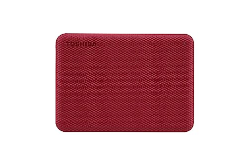 Image of Toshiba Canvio Advance 4TB Portable External HDD, USB3.0 for PC Laptop Windows and Mac. 3 Years Warranty. External Hard Drive - Red