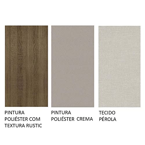 Kit 6 Cadeiras de Jantar 4291 Madesa Rustic/Crema/Pérola