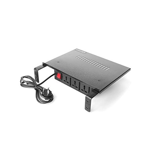 Tanotis Set Top Box Wall Mount Stand with Inbuilt Power Supply Sockets